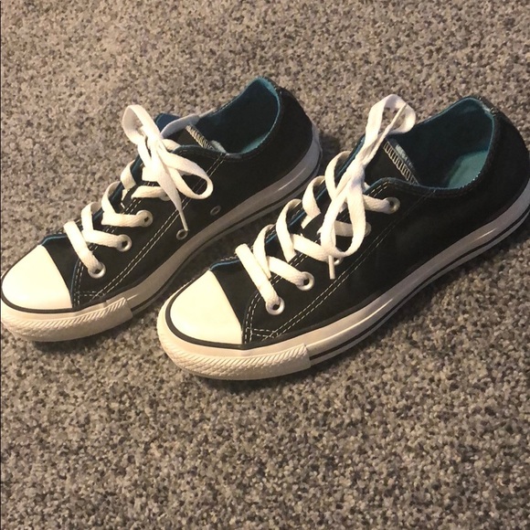 Black/Blue Converse All Star Unisex  Low Top Shoes - Picture 4 of 13